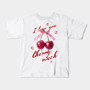 Cherrylicious Love: Pop Art Painting of 2 Cherries Kids T-Shirt